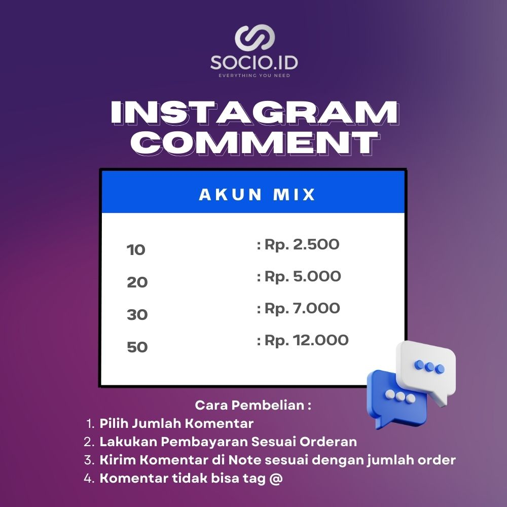 KOMENTAR CUSTOM IG AKUN MIX