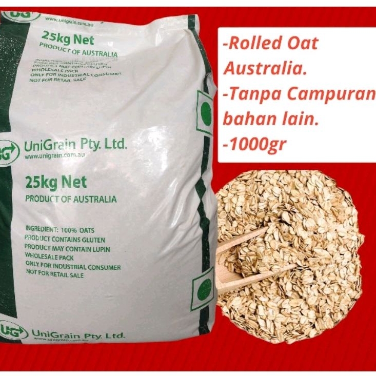 

Natural Rolled oat 1 zak khusus Instant