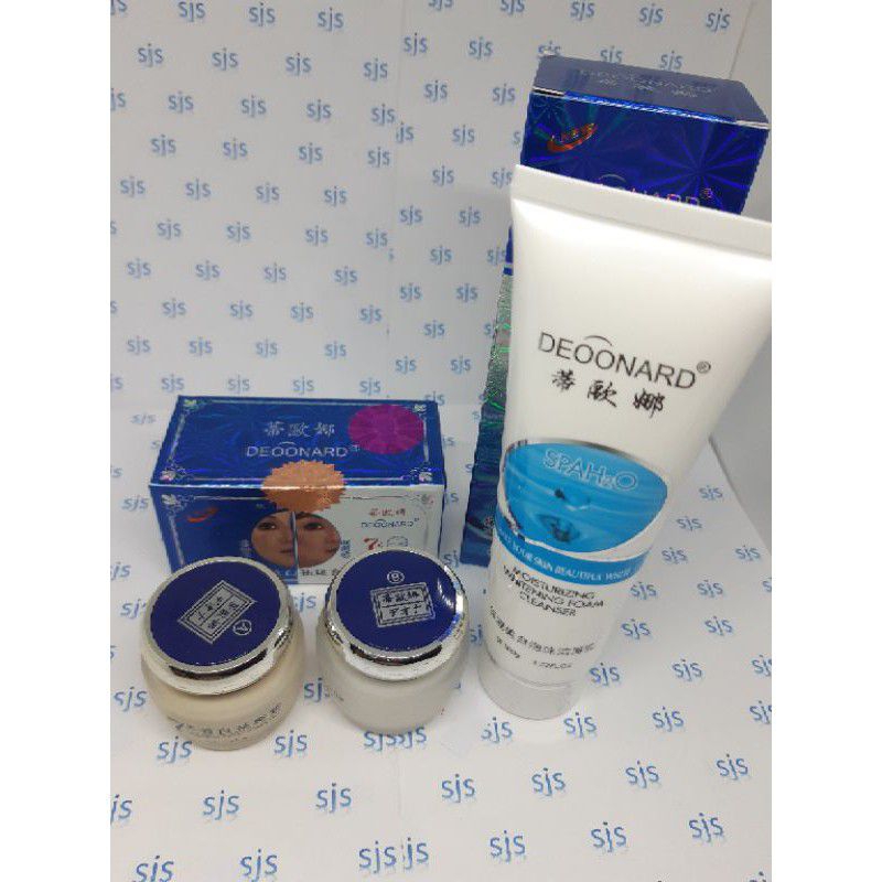 paket cream deoonard set dan facial foam deoonard