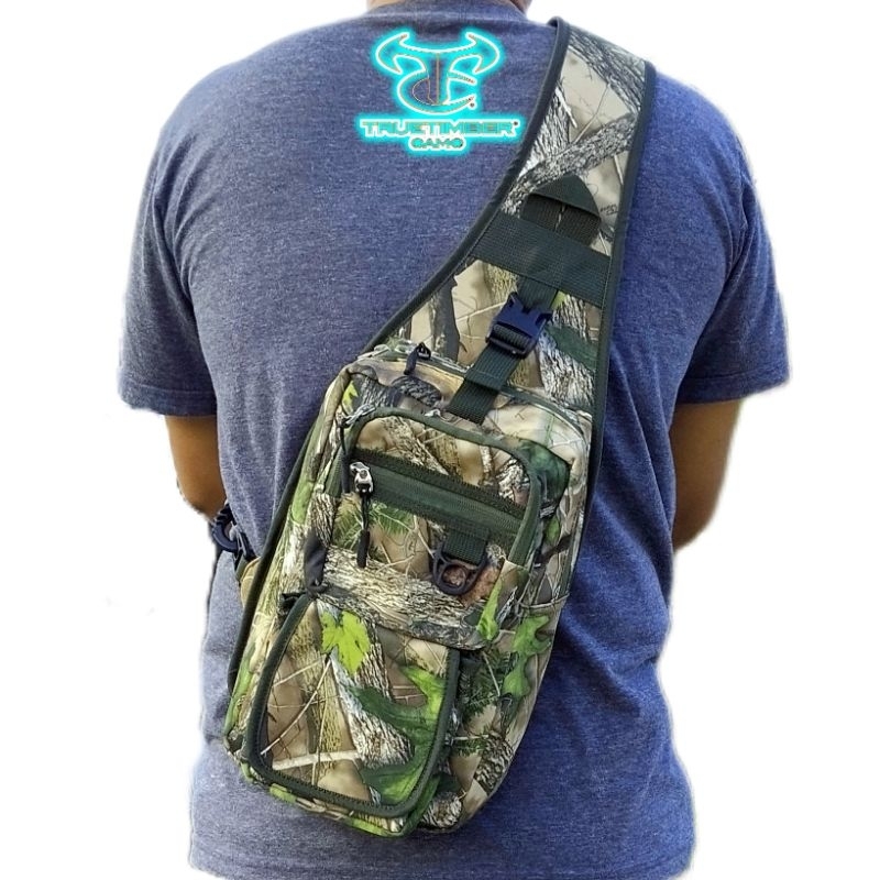 Tas Selempang Sling bag camo Loreng Hunting htc Green slempang bahu Mossy oak Real tree Xtra Realtre