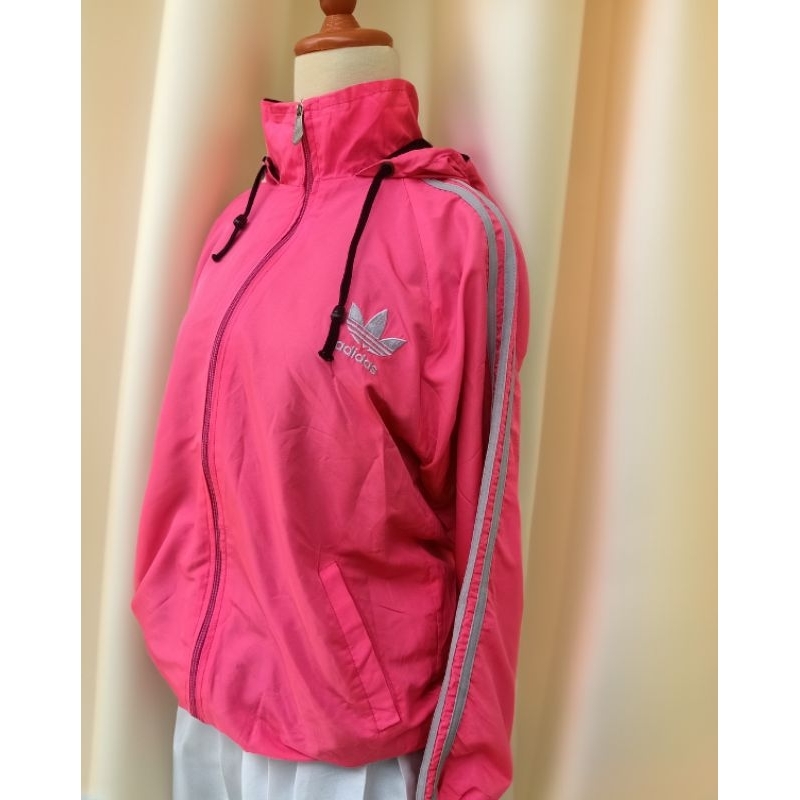 Original Adidas Pink Parachute Hoodie