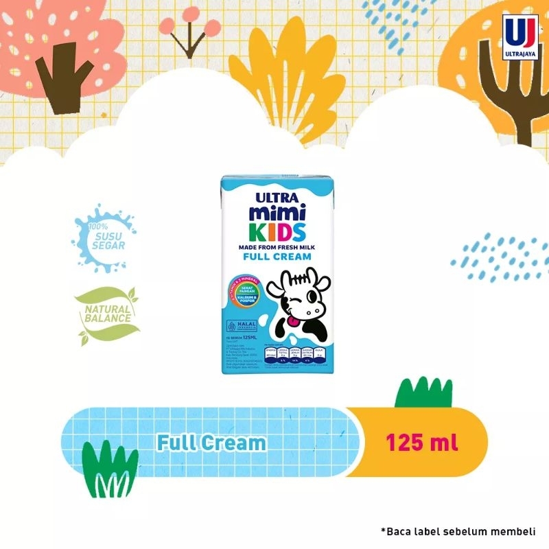 

ultra mimi susu uht 125ml rasa full cream