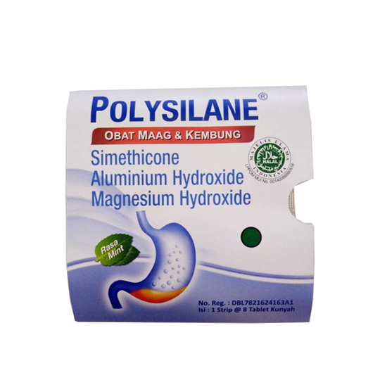Polysilane 8 tablet - Simethicone Maag kembung obat lambung mag