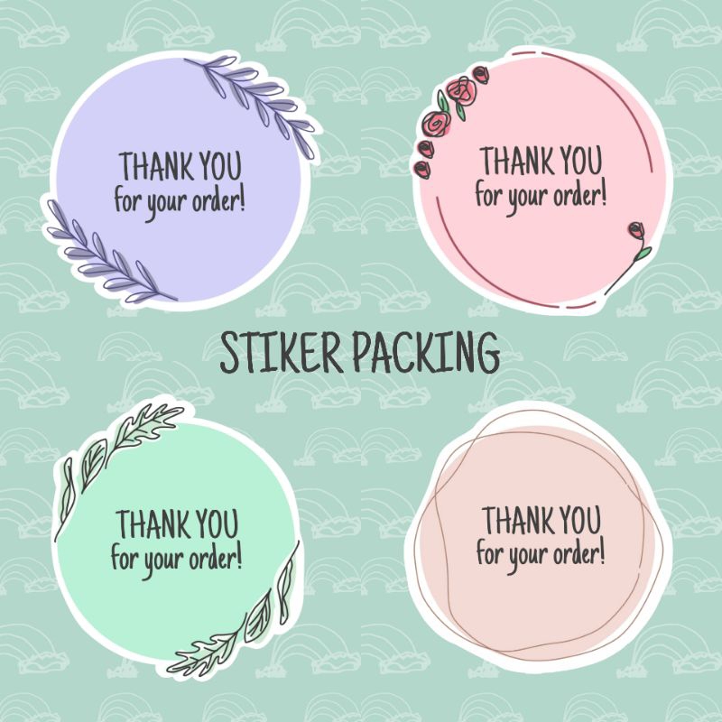 

Stiker Packing Thank You Minimalis | isi 50pcs desain minimalis