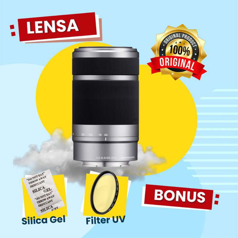 LENSA SONY E 55-210 MM F4.5-6.3 OSS Second Tele Mirrorless Siap Pakai