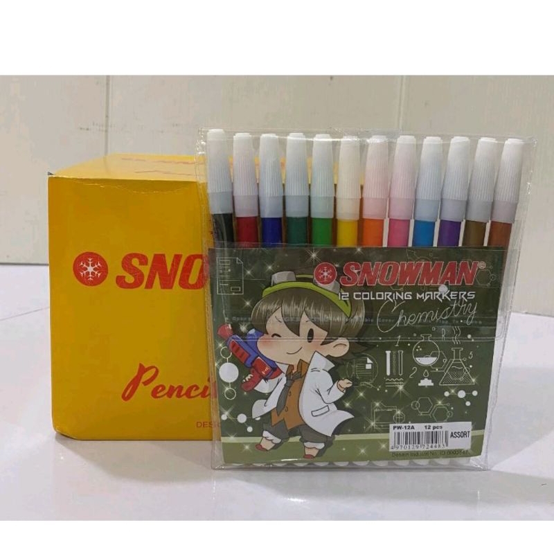 

Spidol snowman kecil 12 warna