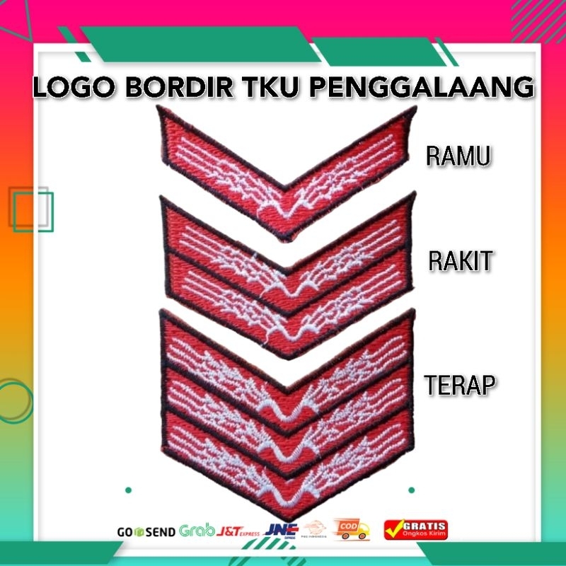 Bordir TKU Penggalang Ramu Rakit Terap | Logo TKU Penggalang Manggar | TKU Pramuka Penggalang