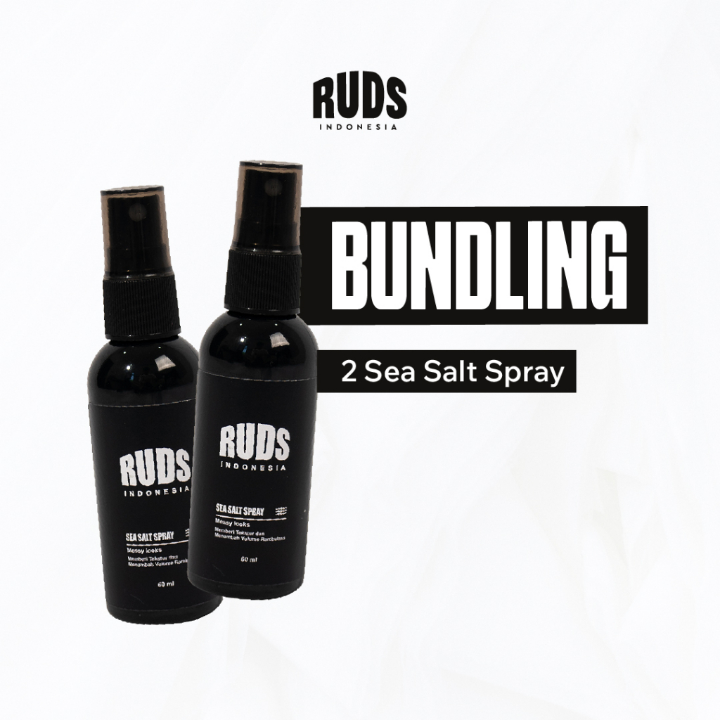 RUDS Promo Bundling / Sea Salt Hair Spray Messy Looks / Hair Styling Spray / Spray Rambut / Men's Ha