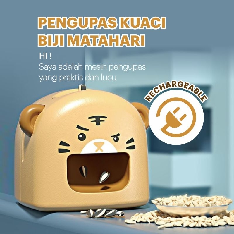 Alat Pengupas Kuaci Elektrik Biji Matahari Rechargeable Mesin Kupas Kuaci Portable Bisa Cas