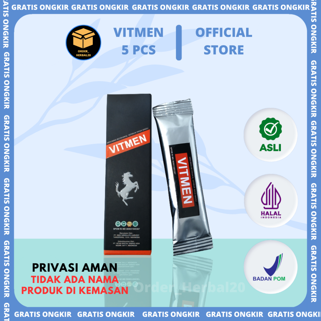 VITMEN ISI 5 OBAT KUAT PRIA TAHAN LAMA KESUBURAN 100 % ALAMI
