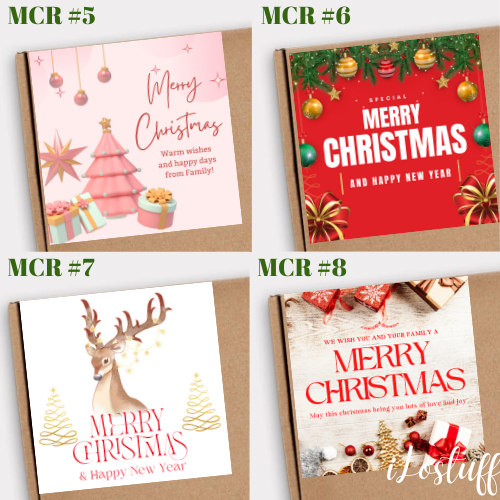 

50 Buah Sticker Natal dan Tahun Baru Kode 2 Cocok Untuk Hampers Vynil Anti Air Berkualitas