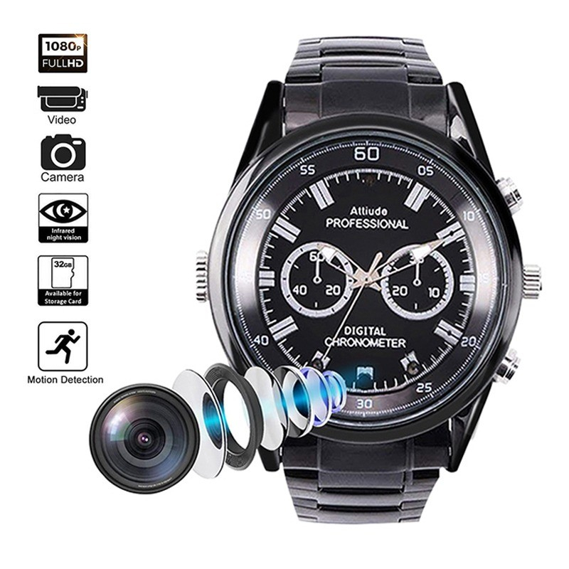Kamera Jam Tangan | Spy Cam Watch C1 1080P FULL HD 8GB spycam - Jam Tangan 32GB