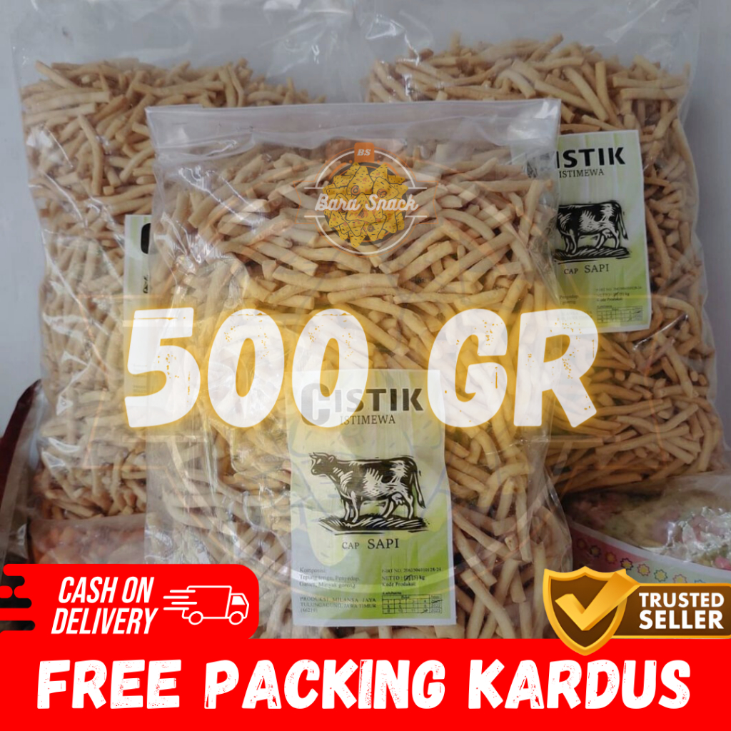 

[ 500gr ] Cistik Bawang Cap Sapi Premium / Stik Bawang Gurih Renyah / Camilan Snack Kiloan Murah -K