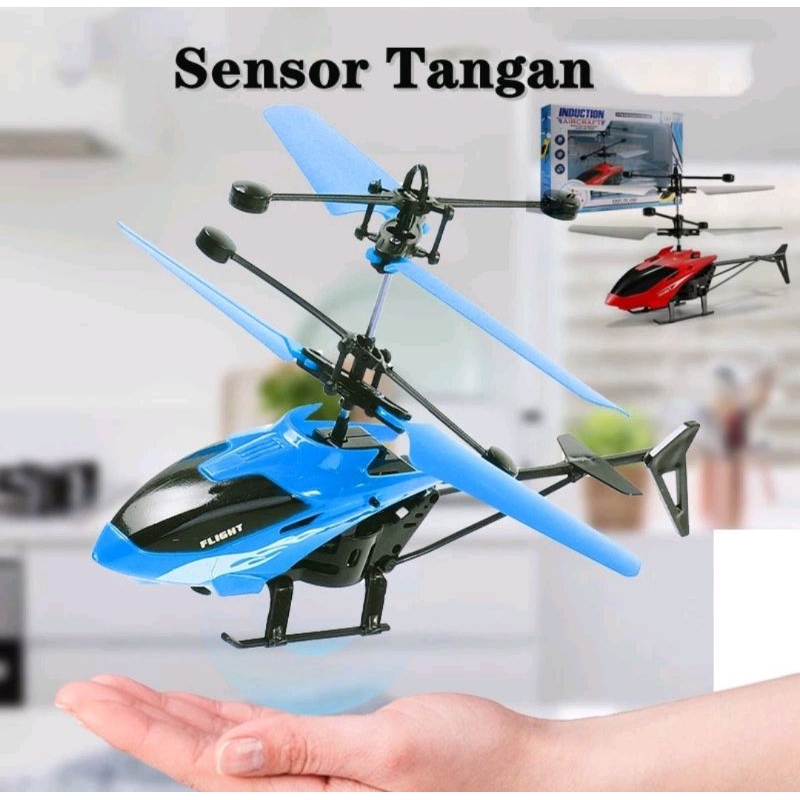 Mainan Helikopter Sensor /Helikopter B O/Mainan Sensor Tangan / Mainan Helikopter
