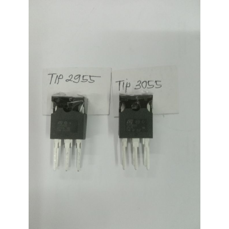 Jlelectro Ic Transistor Tip 2955 + Tip 3055 Asli Original St Tip 2955 + Tip 3055 Kualitas Baik
