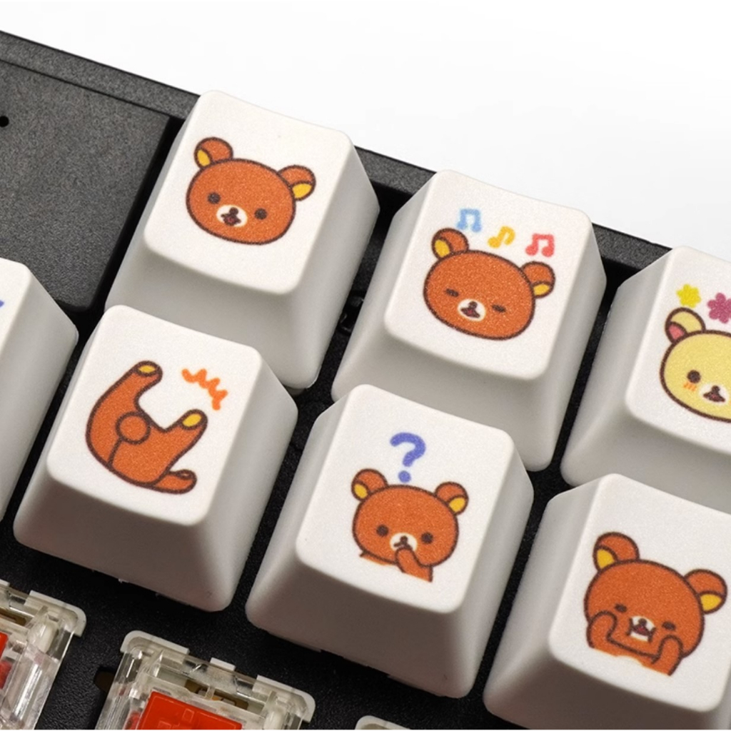 Rilakkuma Keycaps Mechanical Keyboard, Artisan custom keycap keyboard mekanik rilakkuma bear | Match