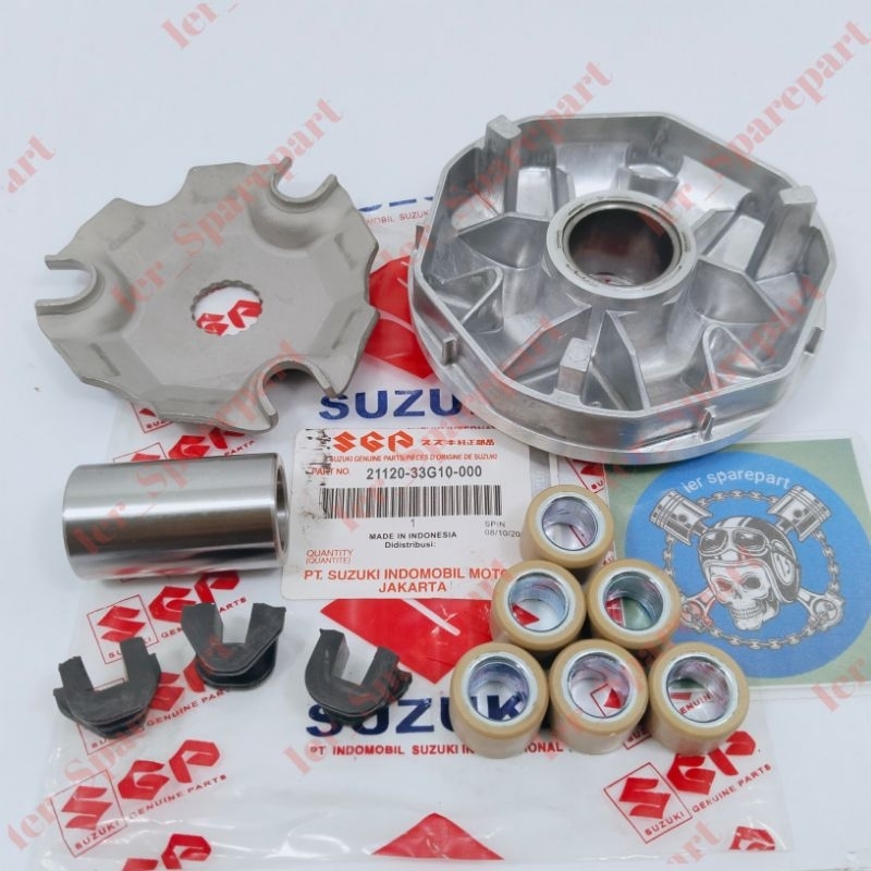 RUMAH ROLLER ASSY + BOSH, SUZUKI SPIN 125, RUMAH ROLLER SKYWAVE 125, SKYDRIVE 125, RUMAH ROLLER ASSY