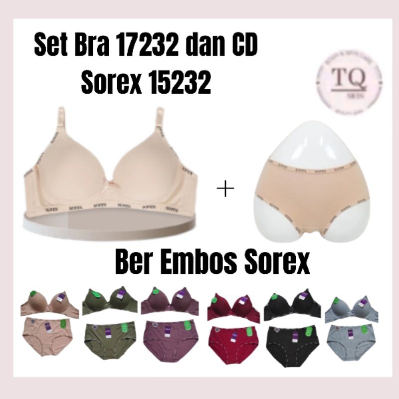 Set bra dan celana dalam Sorex wanita grosir cd import katun murah sexy 15232 dan bra Sorex 17232