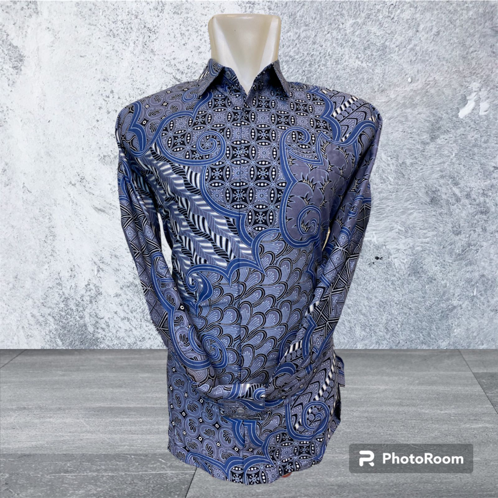 KEMEJA BATIK PRIA KATUN BABY BLUE COD
