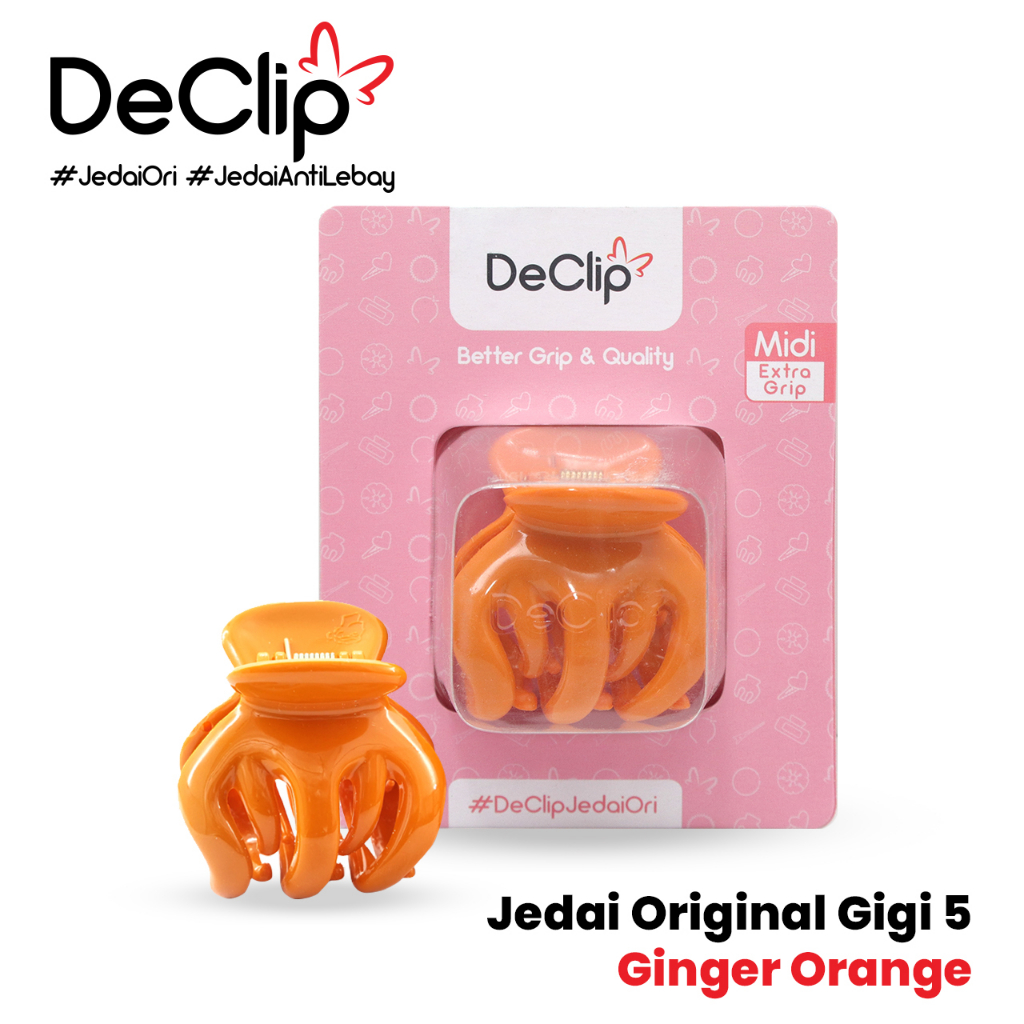 Jedai Bangkok Declip Original Gigi 5 ukuran 5cm Warna Orange