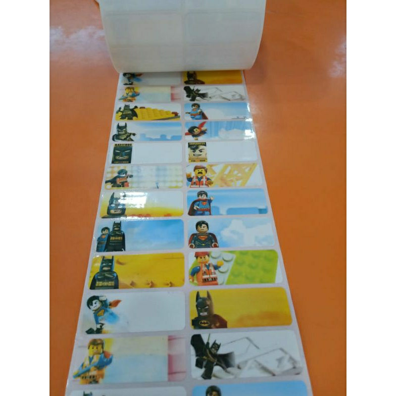 

Stiker Label Nama Anti Air Name Sticker Waterproof Lego