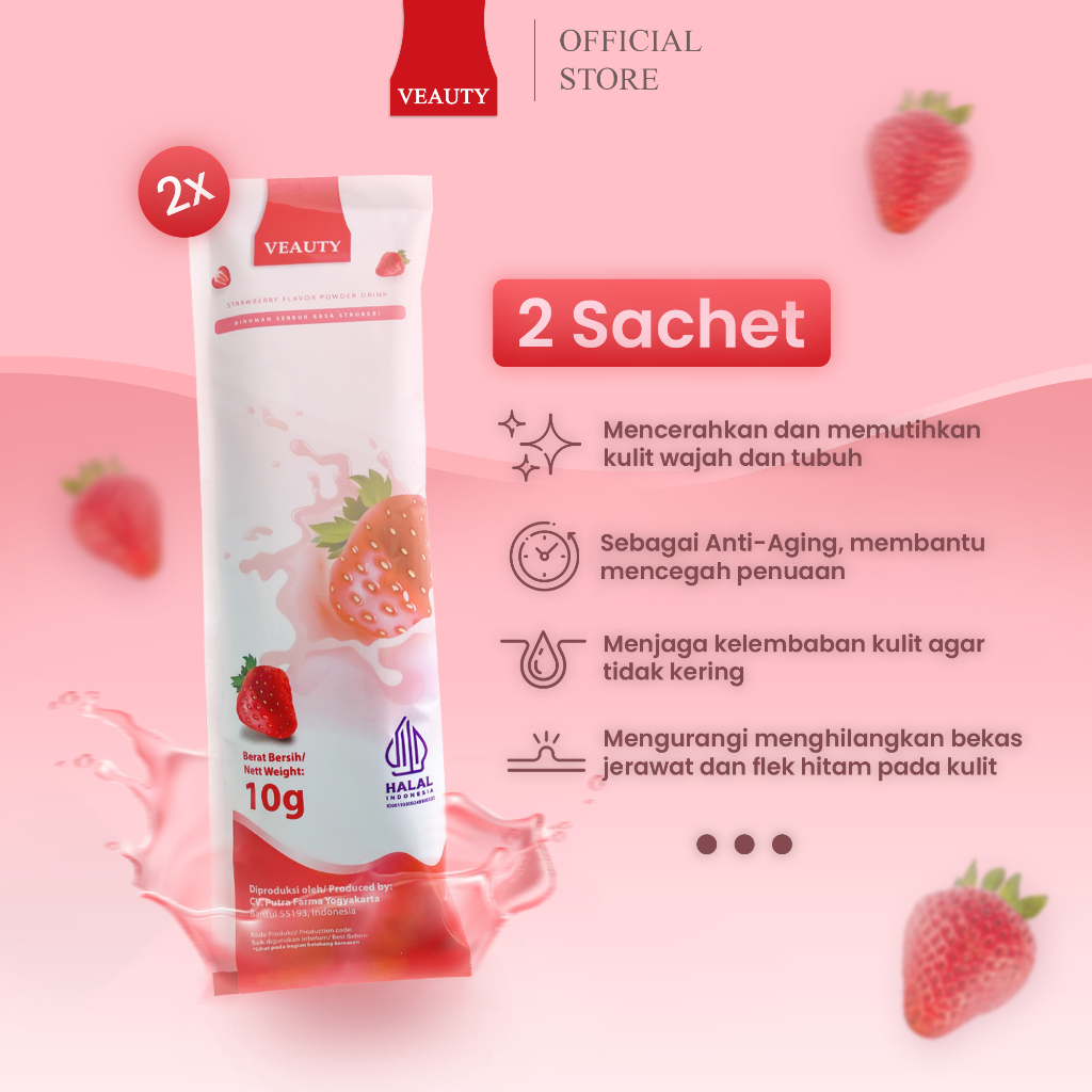 COLLAGEN DRINK TERBAIK VEAUTY MINUMAN KOLAGEN PEMUTIH PENCERAH SELURUH BADAN WHITENING KULIT WAJAH P