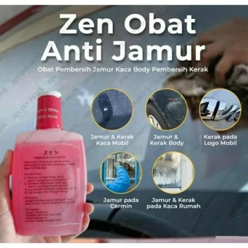 (QM) Obat Jamur ZEN Cairan Pembersih Penghilang Kaca Jamur Mobil Kerak Serbaguna Body Stainless