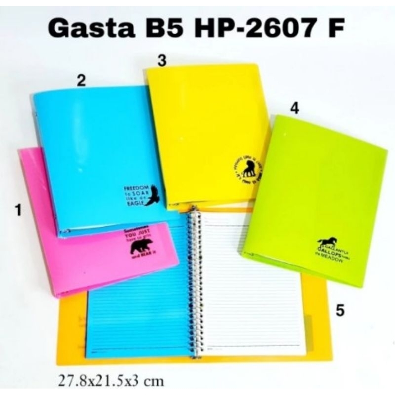 

SJS binder note GASTA B5-PP/cover warna hotprint/bindernote/map binder-2605P