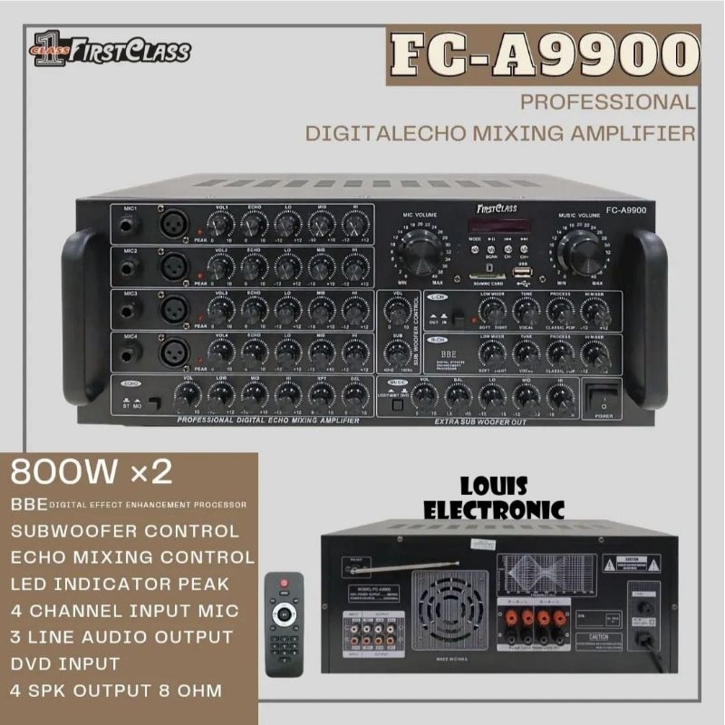 Amplifier Karaoke FIRSTCLASS FC-A9900 FC A9900 BBE Processor ORIGINAL