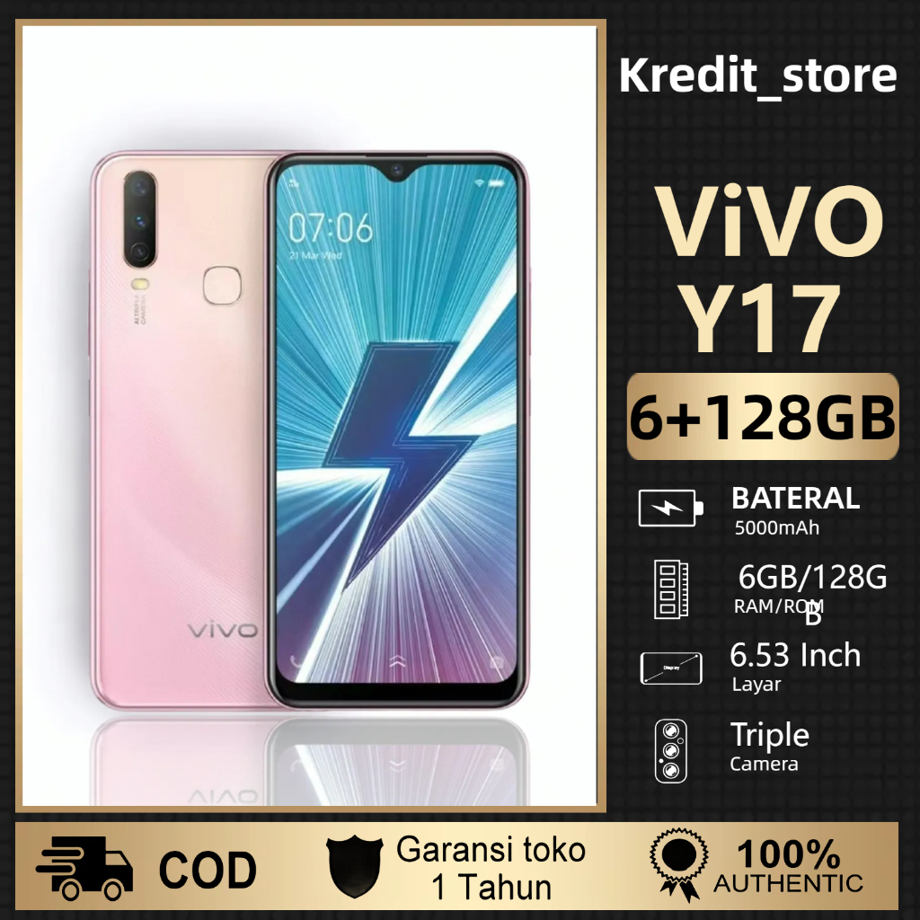 HP VIVO Y17 Ram 6/128GB Smartphone 4G LET 6.35 inche Dual Sim Android Smartphone HD