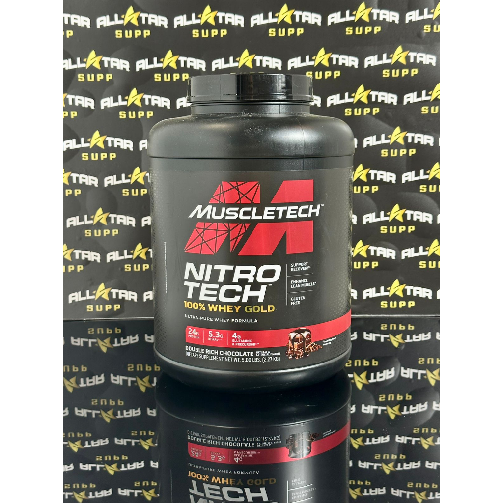 Muscletech NitroTech Whey Gold 5.5 lbs plus shaker whey protein