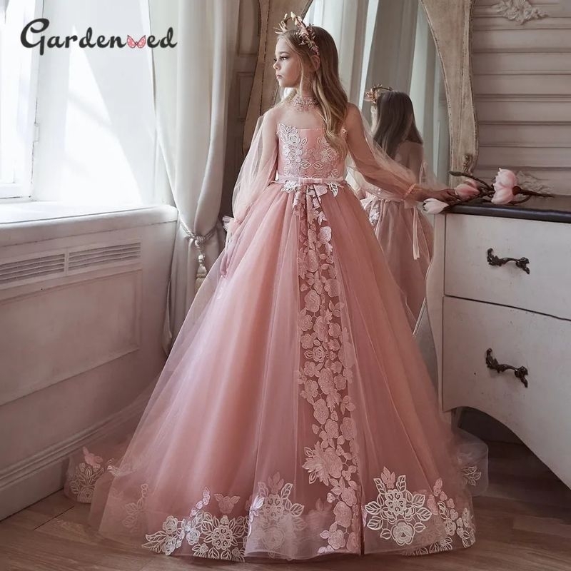 GAUN PESTA ANAK 3-5TAHUN PEREMPUAN MEWAH CANTIK ANGGUN WEDDING ENGAGEMENT ULANG TAHUN BIRTHDAY AKSEN