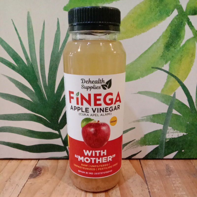 

Dehealth Supplies Finega Apple Cider Vinegar/ Cuka Apel Alami 250 Plastik