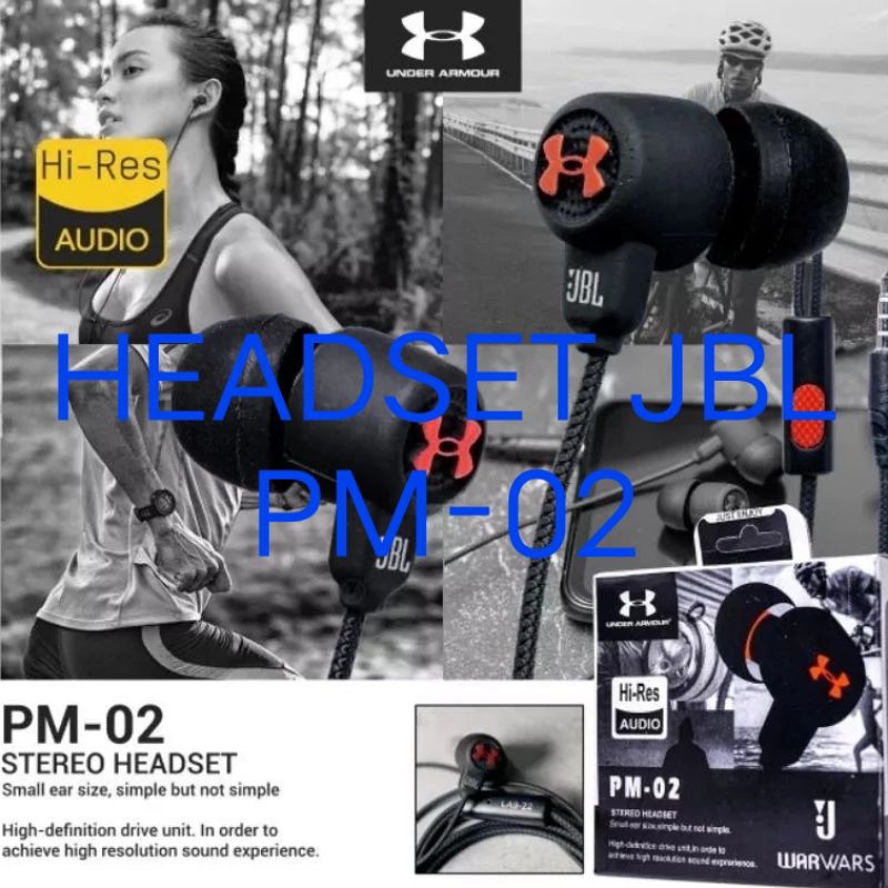 Handsfree JBL PM-02 Carphone Headset JBL Extra Bass.