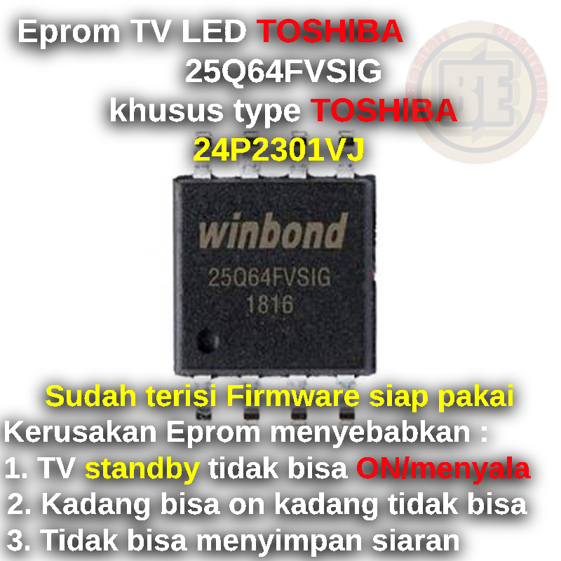 Ic Eprom Firmware TV TOSHIBA 24P2301VJ