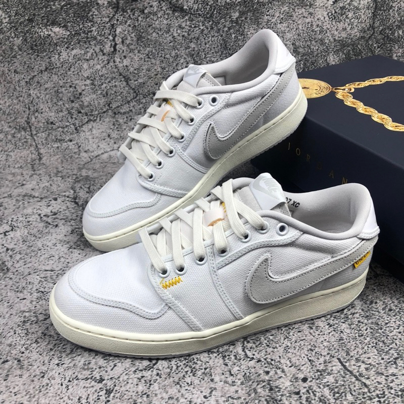 Nike Air Jordan 1 Low AJKO Union LA White Canvas Neutral Grey 100% Authentic