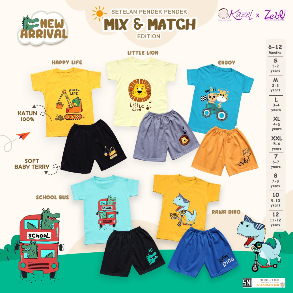 SETELAN PENDEK KAZEL ZEBE