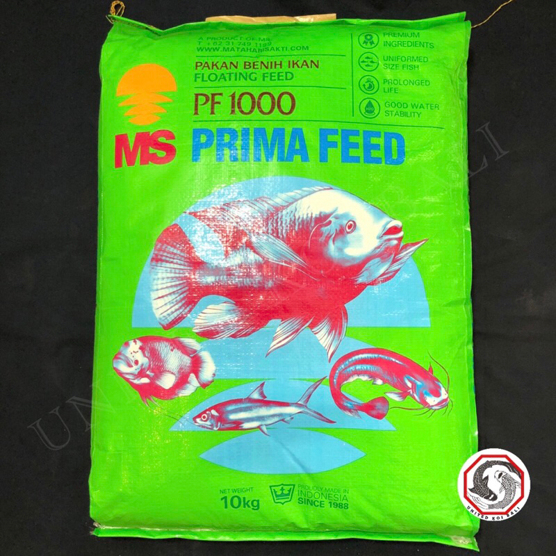 PAKAN BENIH IKAN - PF 500 PF 800 PF 1000 PRIMA FEED 10 KG SLOW SINKING