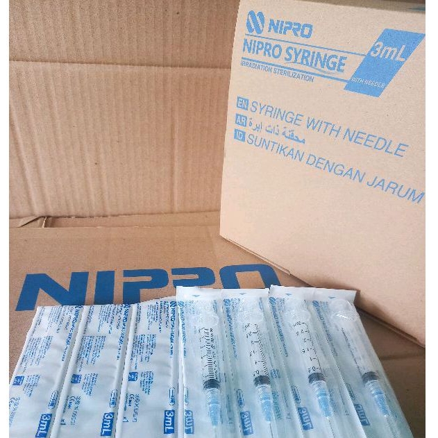 Spuit Syringe 3cc 3ml Nipro Box