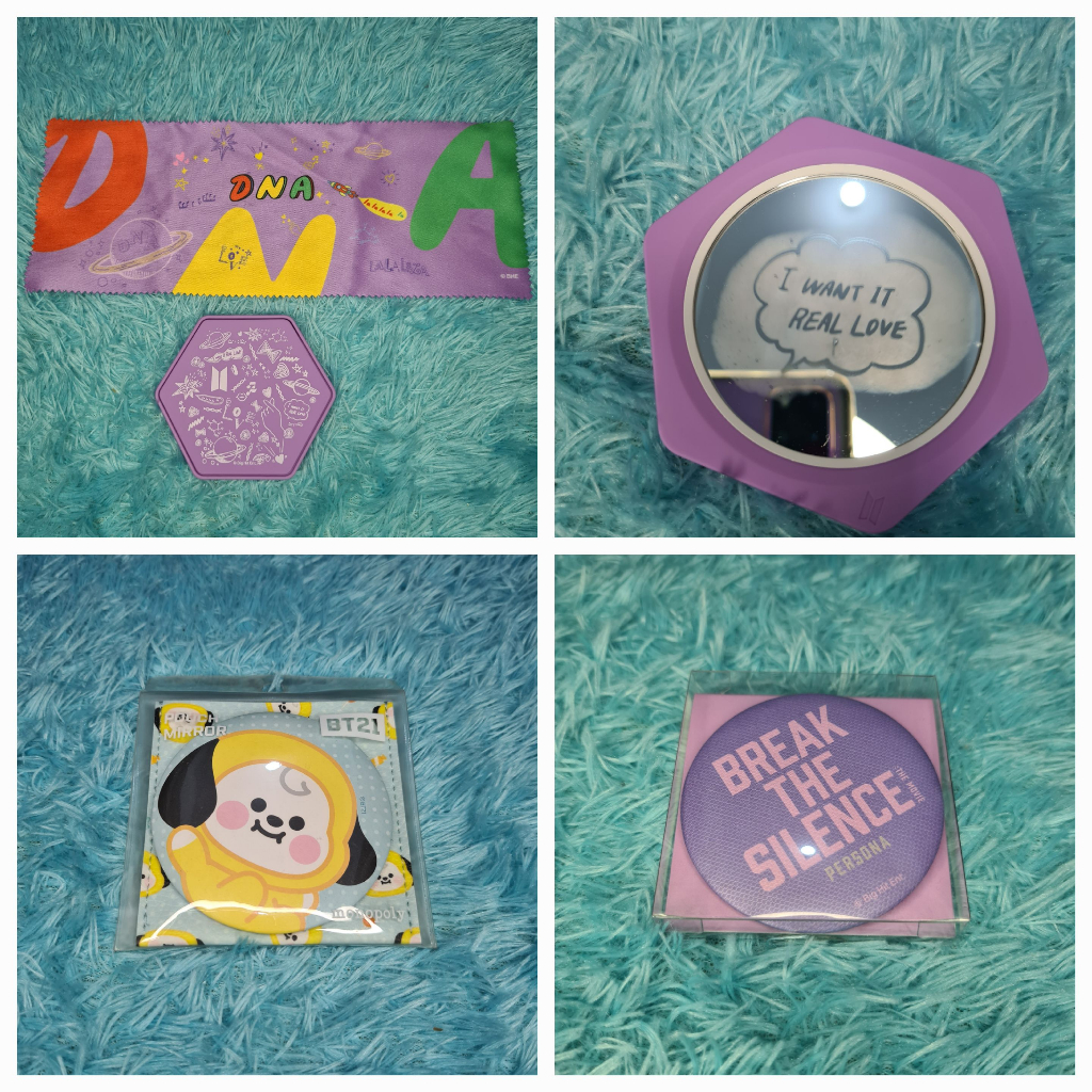 Pouch Hand Stand Mirror Persona DNA Chimmy BT21 BTS Official Merchandise Kaca BT21 BTS