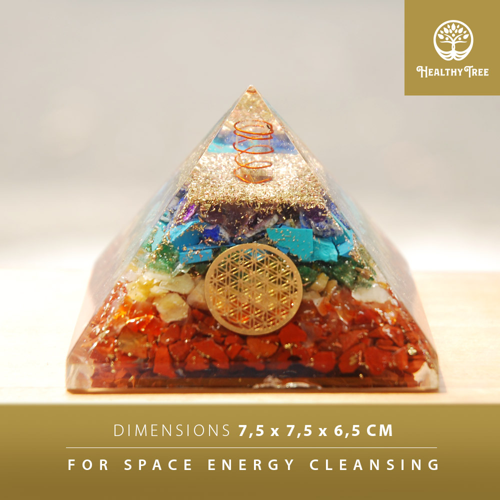 Pyramid Orgonite 7 Chakra untuk Energy Cleansing, Healing and Protection