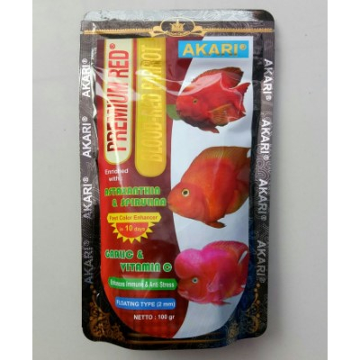 Pelet Ikan Parrot Akari Premium Red Blood Red Parrot 100gr