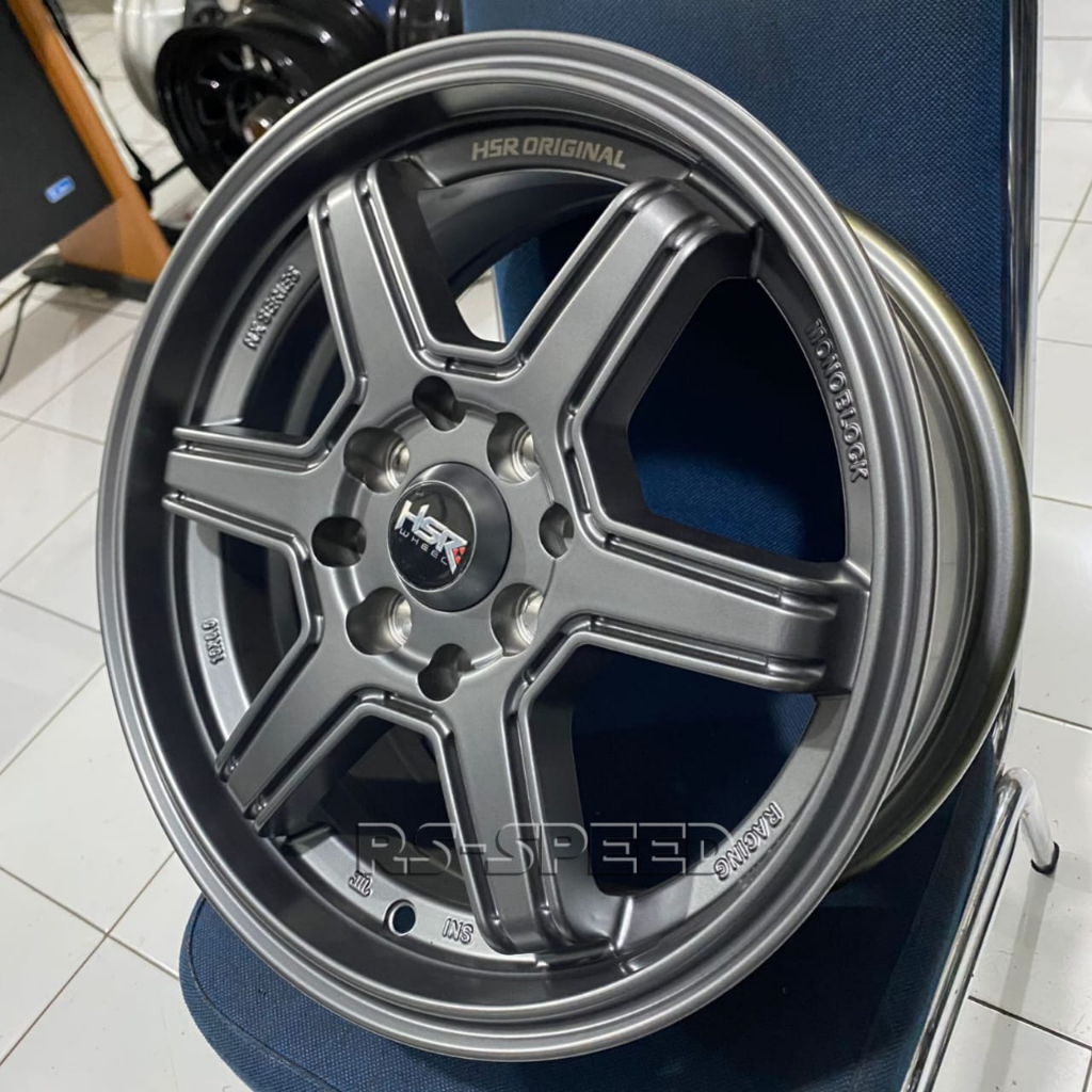 Velg HSR Minas Ring 15 Lobang 4 Lebar 65 Inci Pcd 4x100 Dan 4x114,3 Cocok Di Mobil Avanza Xenia Livi