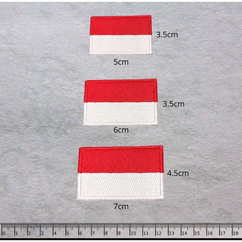 Logo Bordir Bendera / Emblem Bordir Bendera/Logo Sekolah 2 Baris