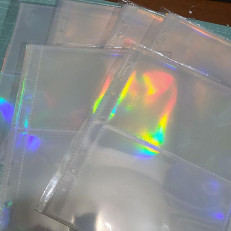 

10pcs universal A5 lengan 2 kantong / sleeve standard pp laser card sleeves untuk 6 lubang