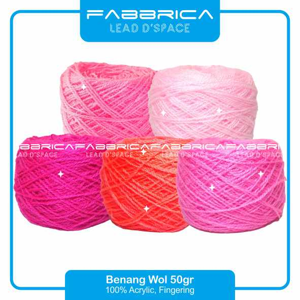 Fabbrica - Benang Rajut Wool Vonel Wol 50gr Siet Yarn Untuk Merajut Sulam Kristik Tufting Karpet Tas