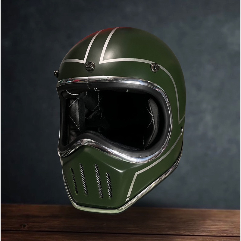 Cakil Custom XSR155 Green Army - Helm Custom XSR