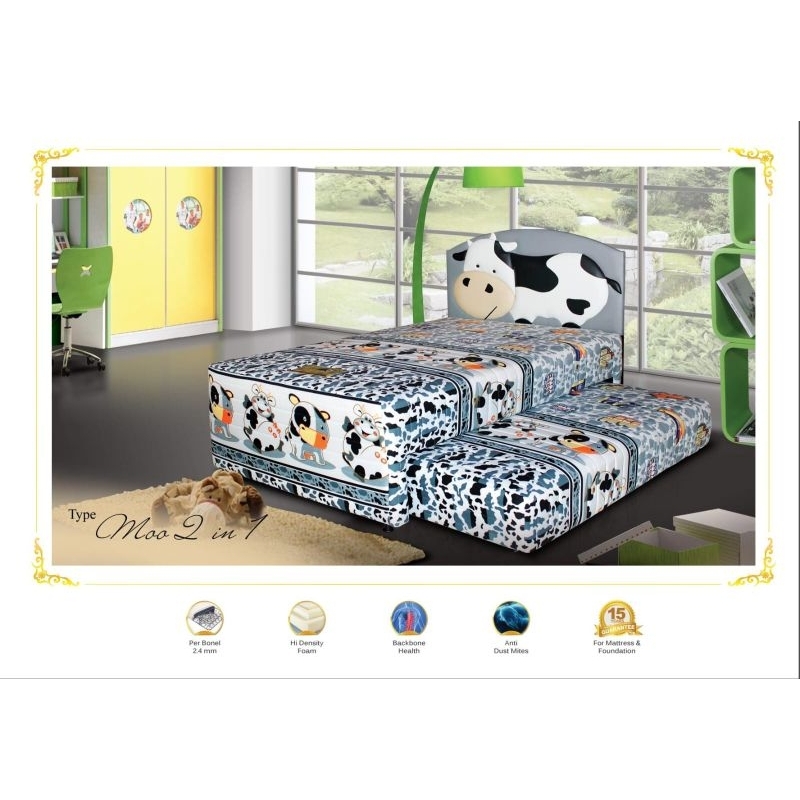 Springbed Sinomax Bed Dorong 3D Moo by Empire