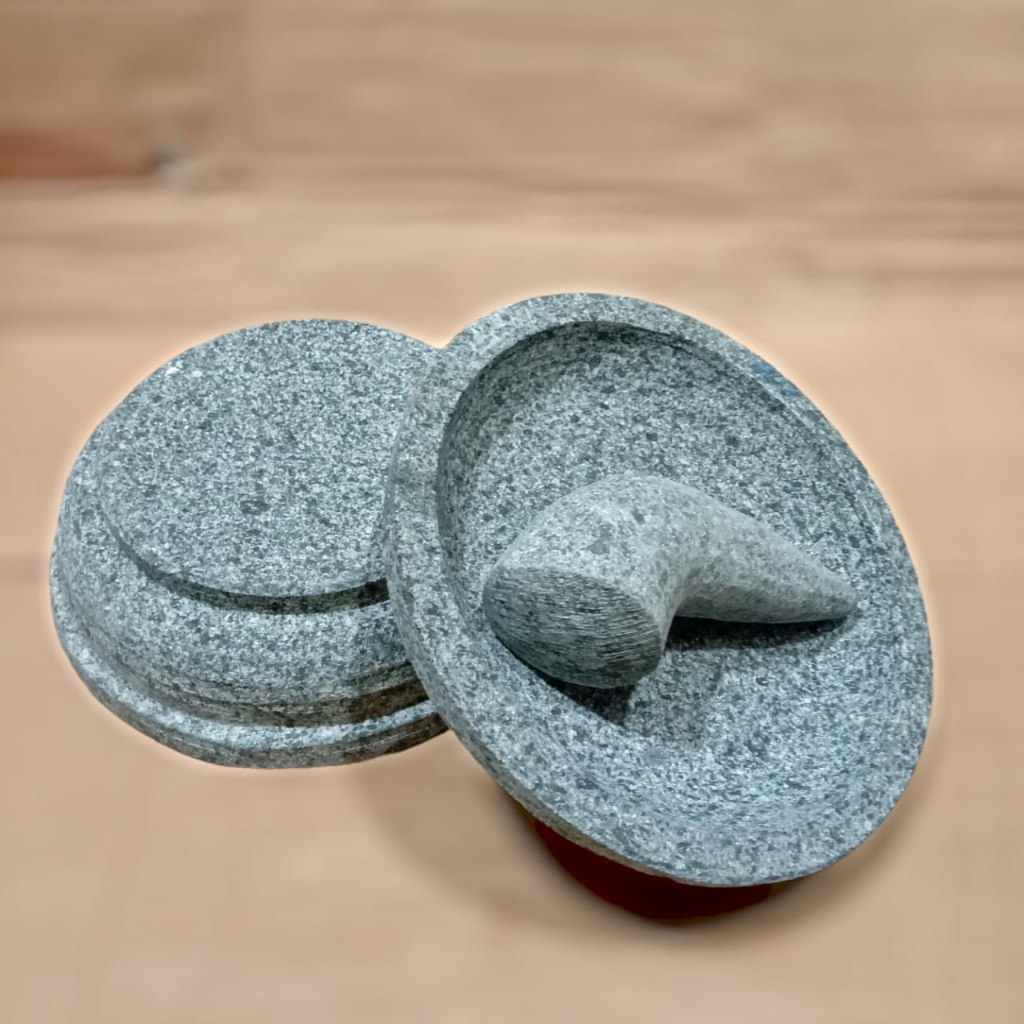 COWET BATU ASLI - COBEK 1SET ULEKAN ORIGINAL - TIDAK BERPASIR 20CM