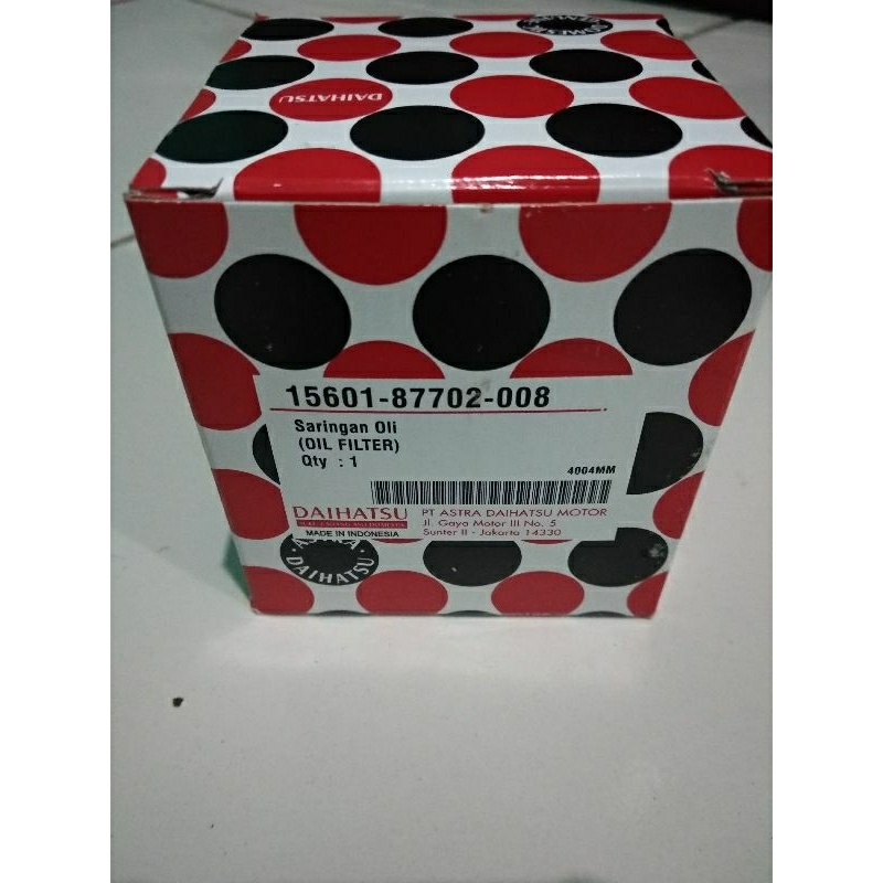FILTER OLI SARINGAN OLI ORIGINAL SIGRA,CALYA,AYLA,AGYA,ROCKY,RAIZE(1.0TURBO) XENIA,AVANZA,TERIOS